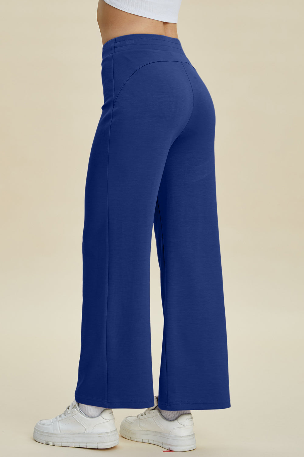 Full Size Air Scuba Drawstring Wide Leg Pants