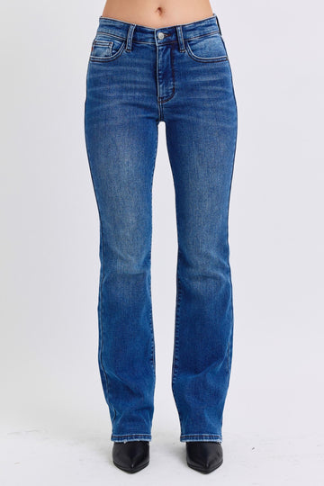 Mid-Rise Bootcut Jeans with Thermal Lining