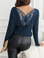 Long Sleeve Tee with Butterfly Back Lace Detail