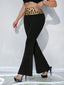 Leopard Print High-Waist Flare Pants - Retro & Stretchy