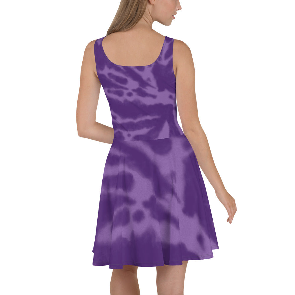 Purple Tie Dye Skater Dress