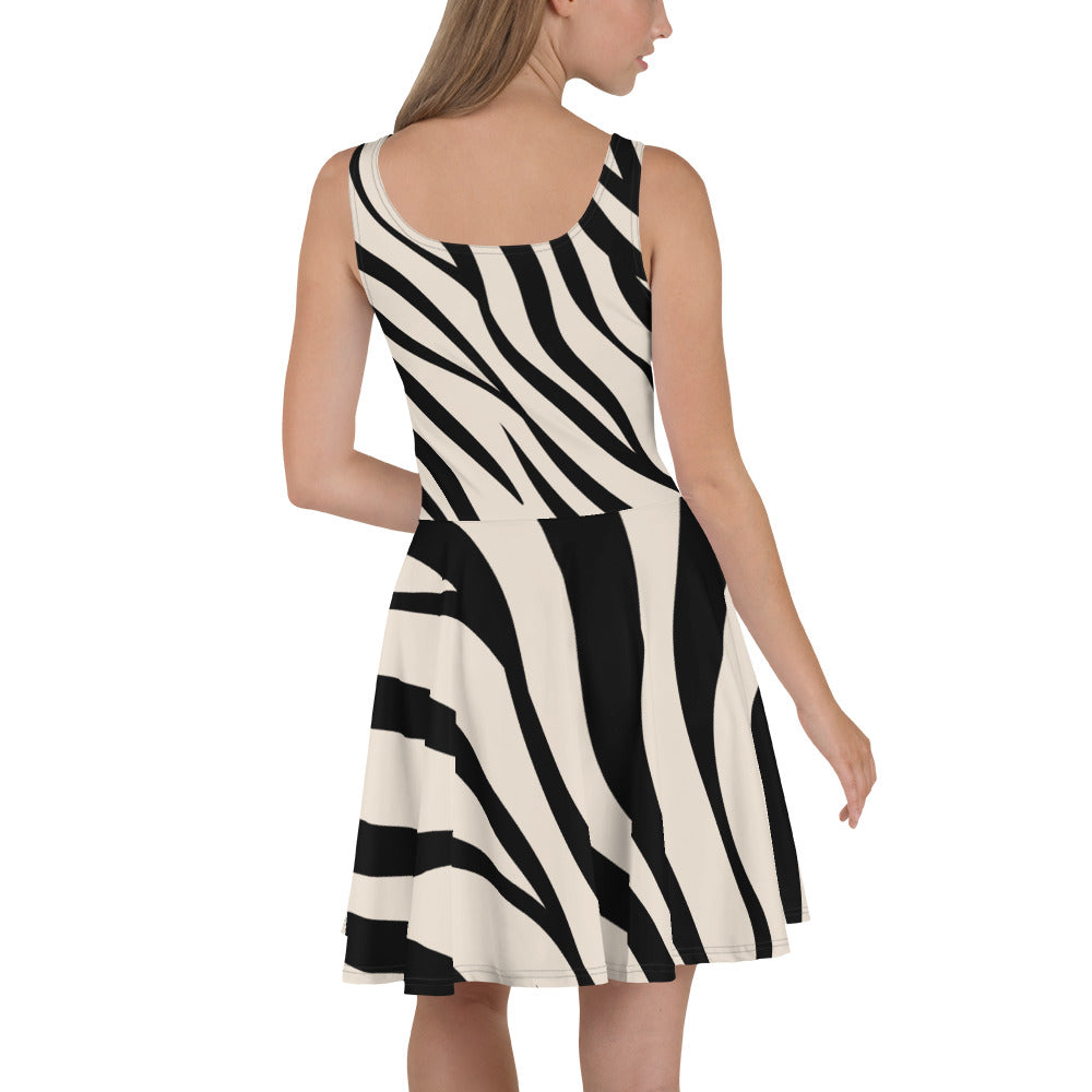 Zebra Print Skater Dress