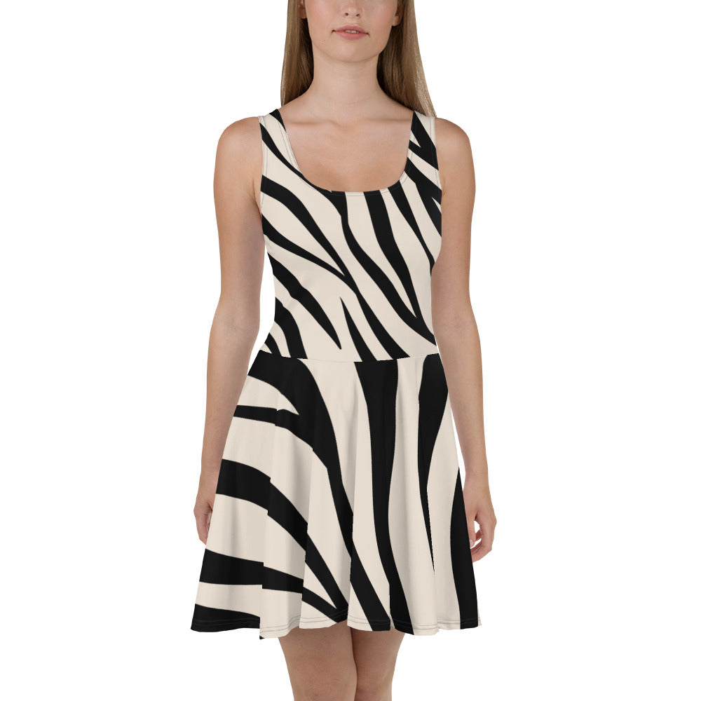 Zebra Print Skater Dress