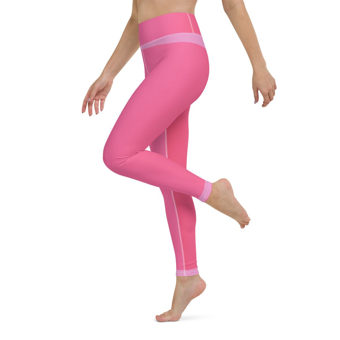 Pink Line Yoga Leggings