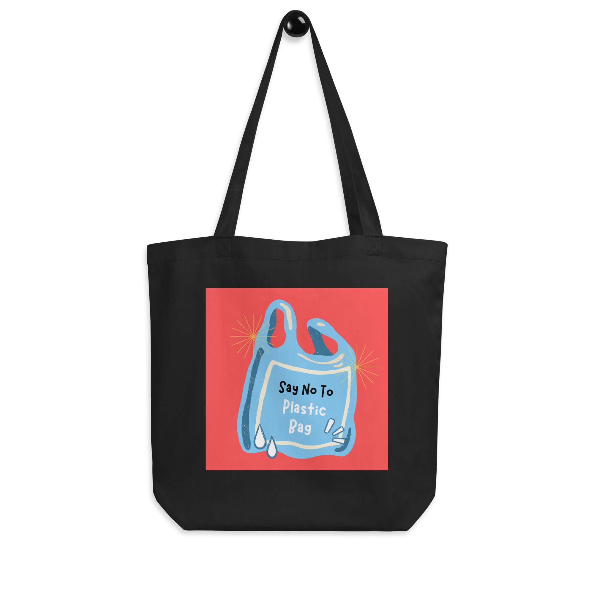 Say No To Plastic Graphic Tote Bag