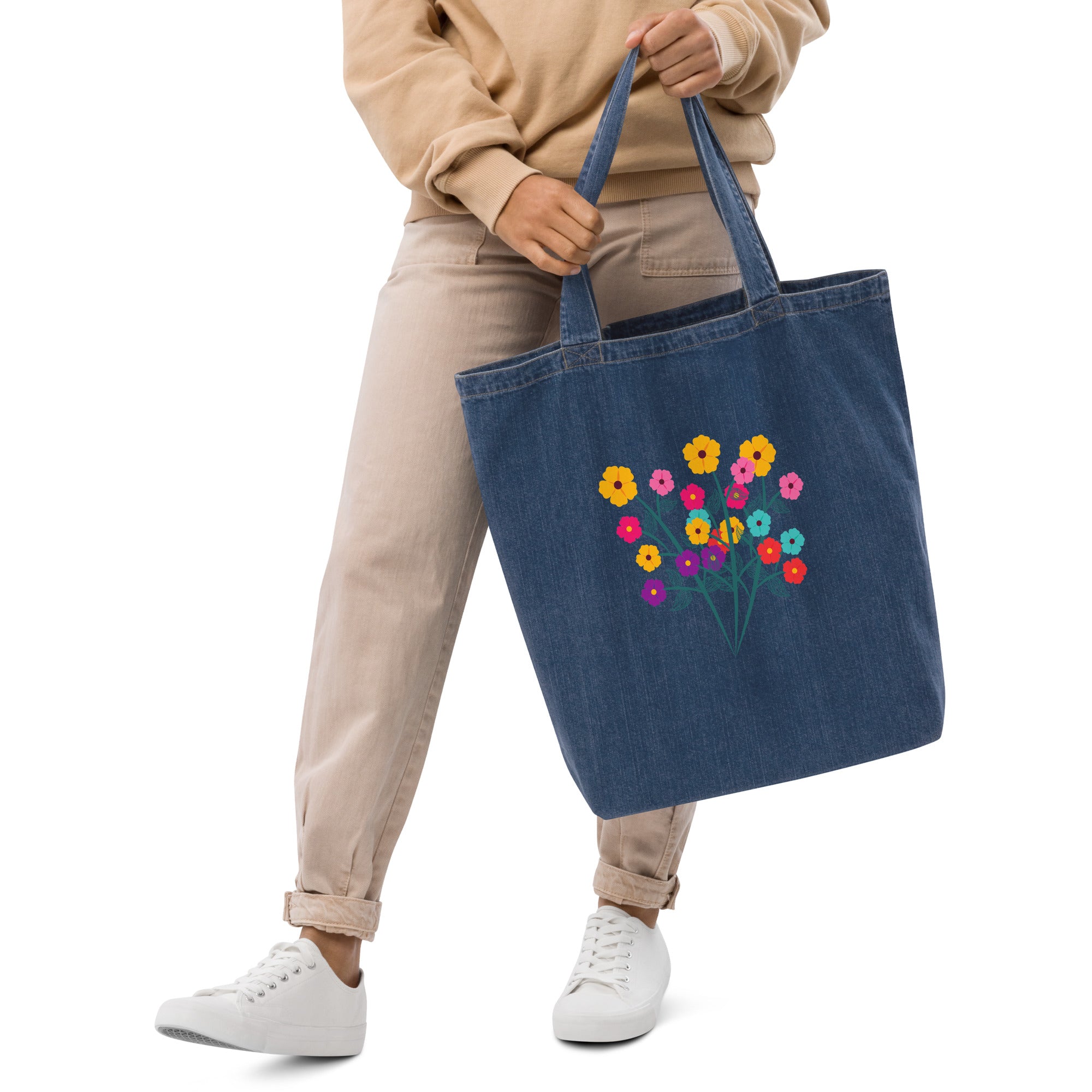 Colorful Flowers Tote Bag