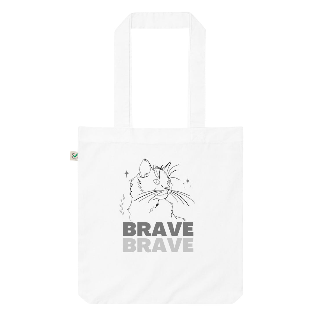 Brave Cat Graphic Tote Bag