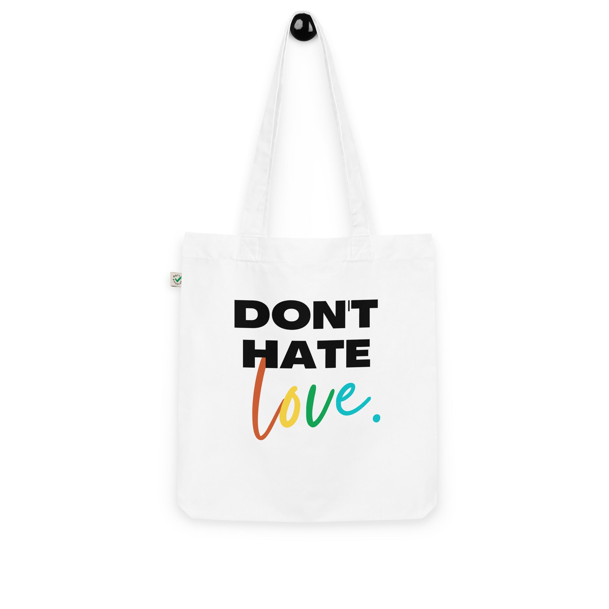 Don't Hate Love Graphic Tote Bag