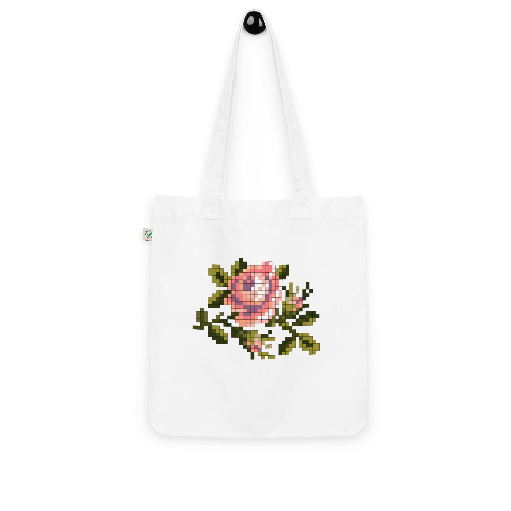 Pixel Rose Tote Bag