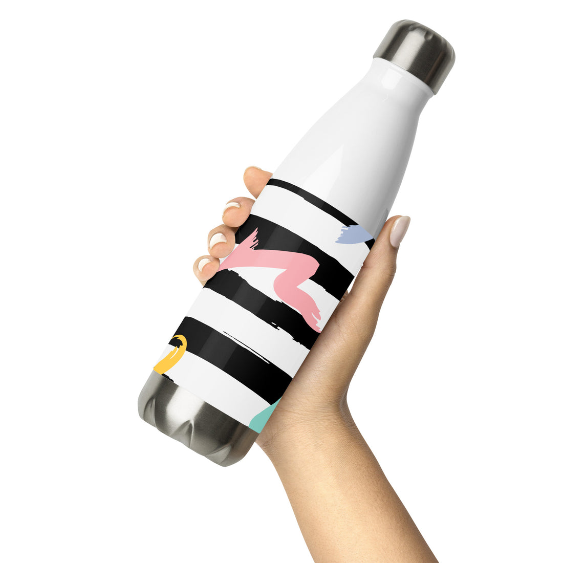 Abstract Stainless Steel Water Bottle