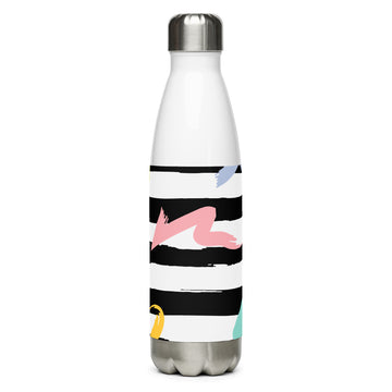 Abstract Stainless Steel Water Bottle