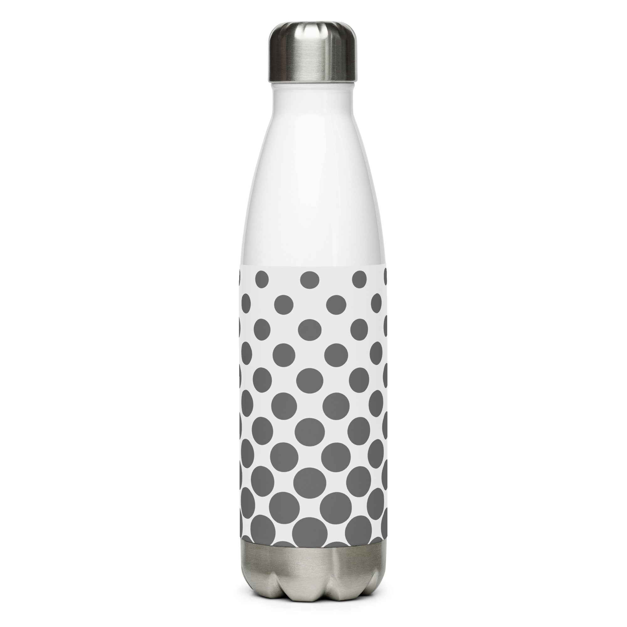 Black Dots Stainless Steel Water Bottle