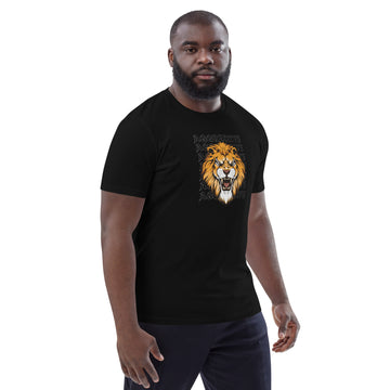 Aggressive Lion Print Cotton T-shirt
