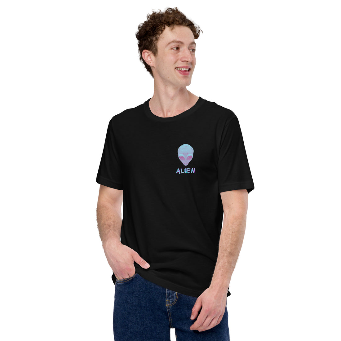 Colorful Alien Graphic T-shirt