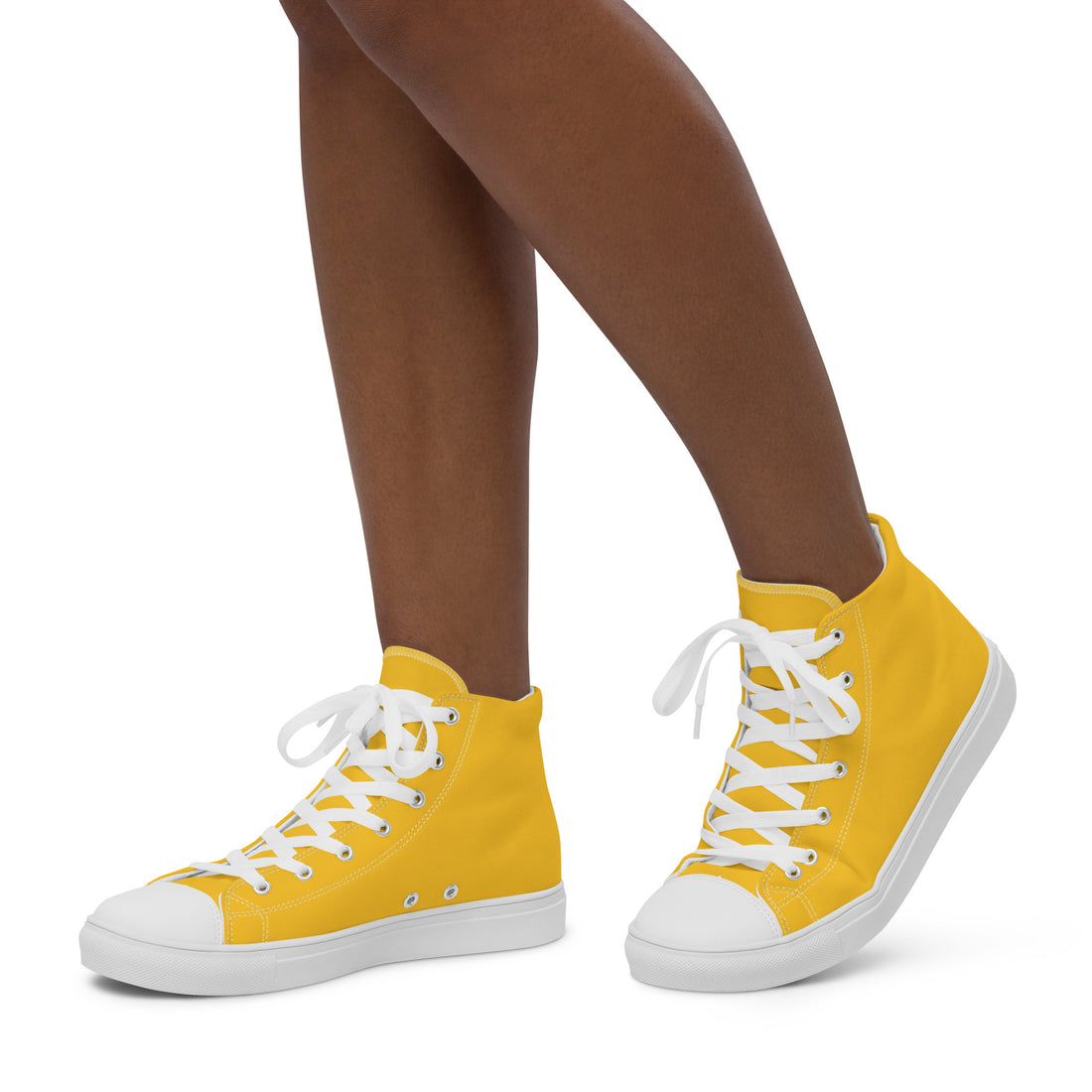 Yellow High Top Canvas Shoes