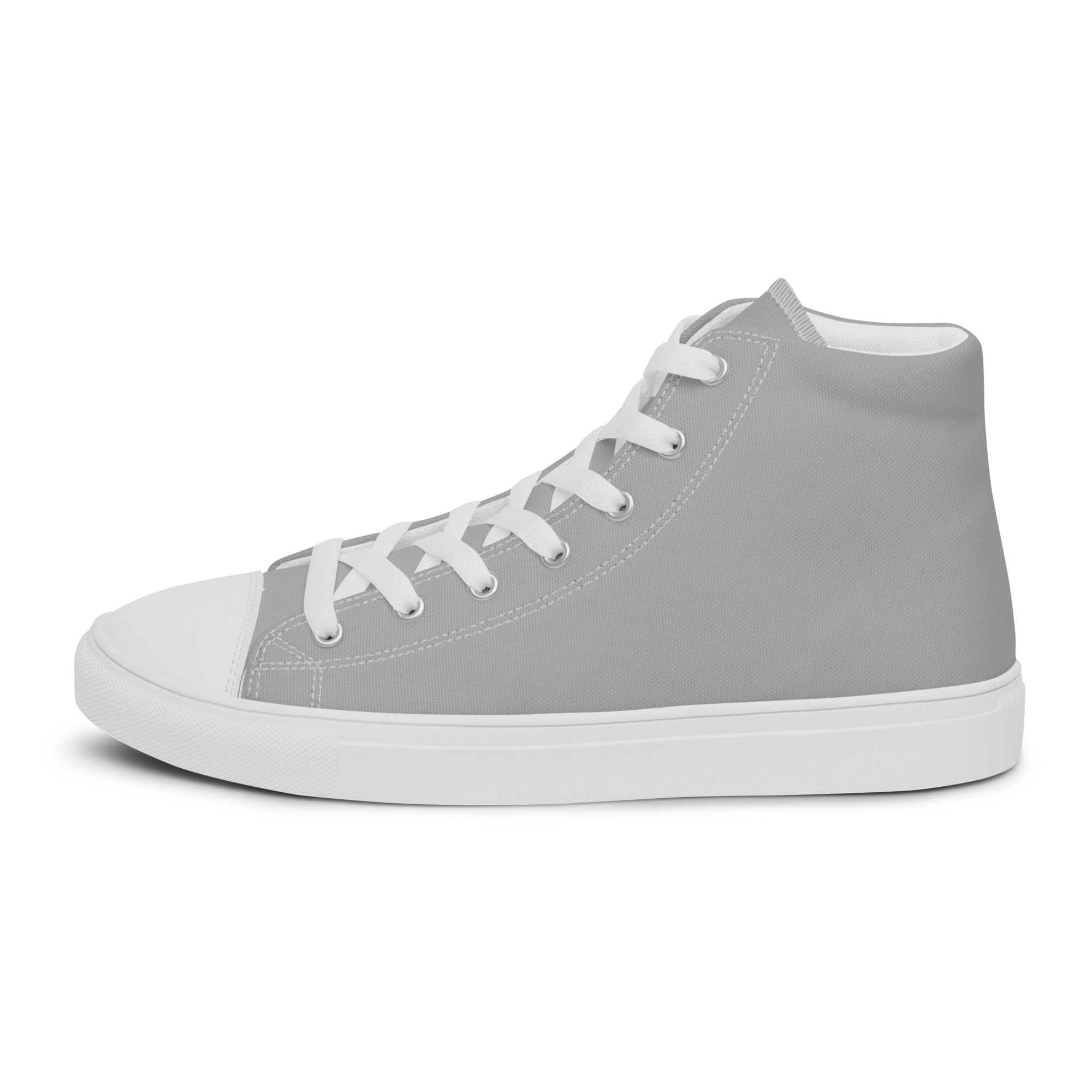Silver High Top Canvas Shoes