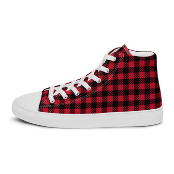 Gingham High Top Canvas Shoes