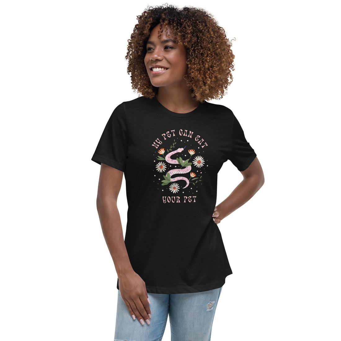 Snake and Flowers Relaxed T-shirt