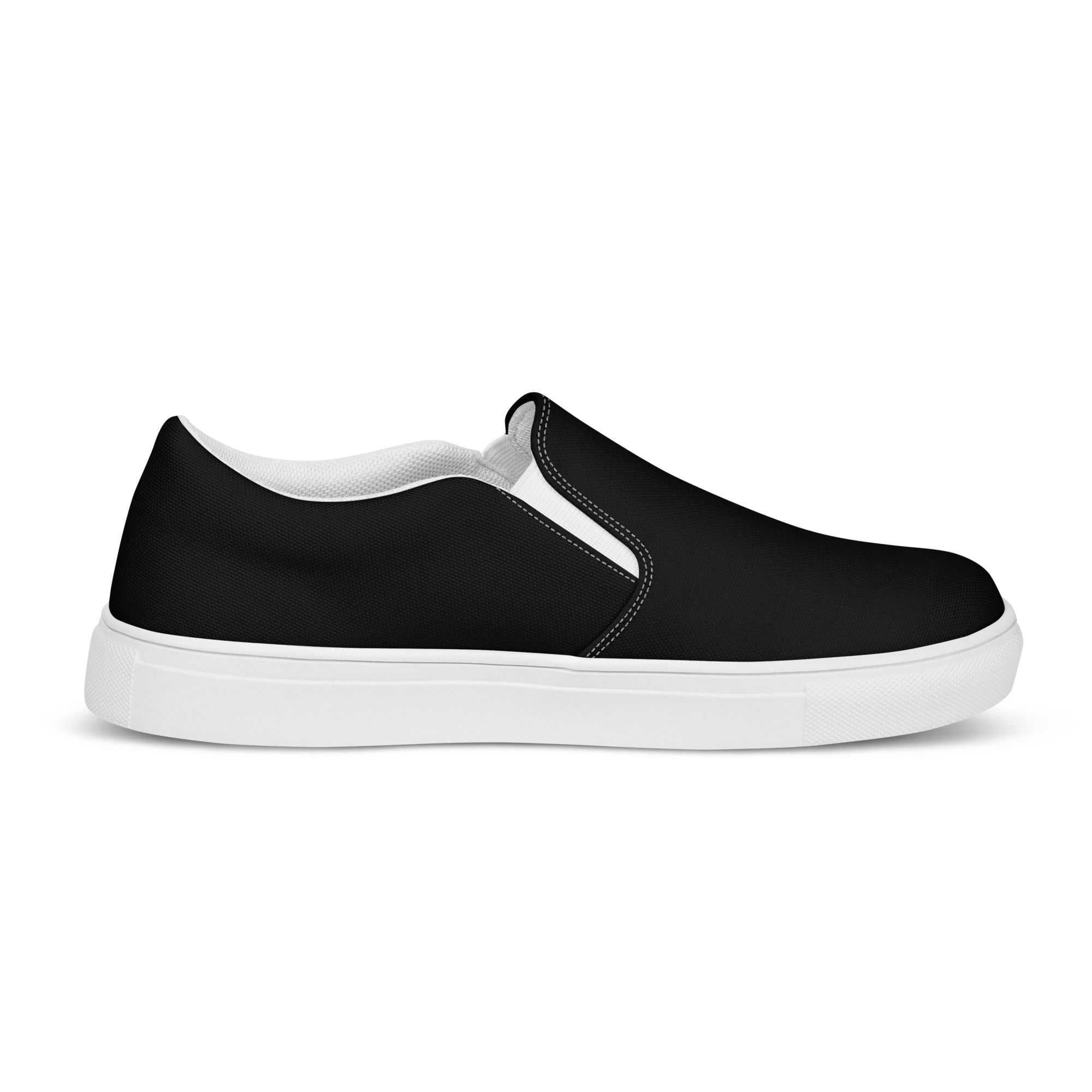Black Slip On Canvas Shoes