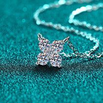 Moissanite 925 Sterling Silver Geometric Shape Pendant Necklace