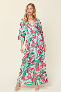 Sleeve Wide Leg Jumpsuit