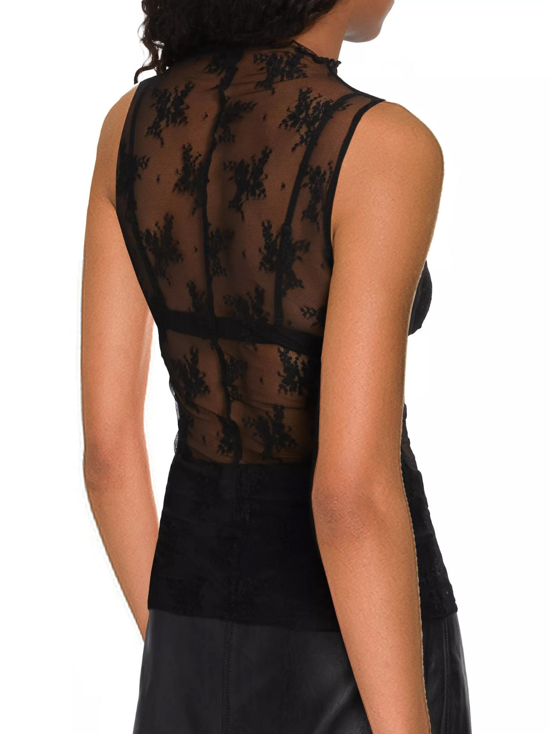 Lace Mock Neck Top Secondary image
