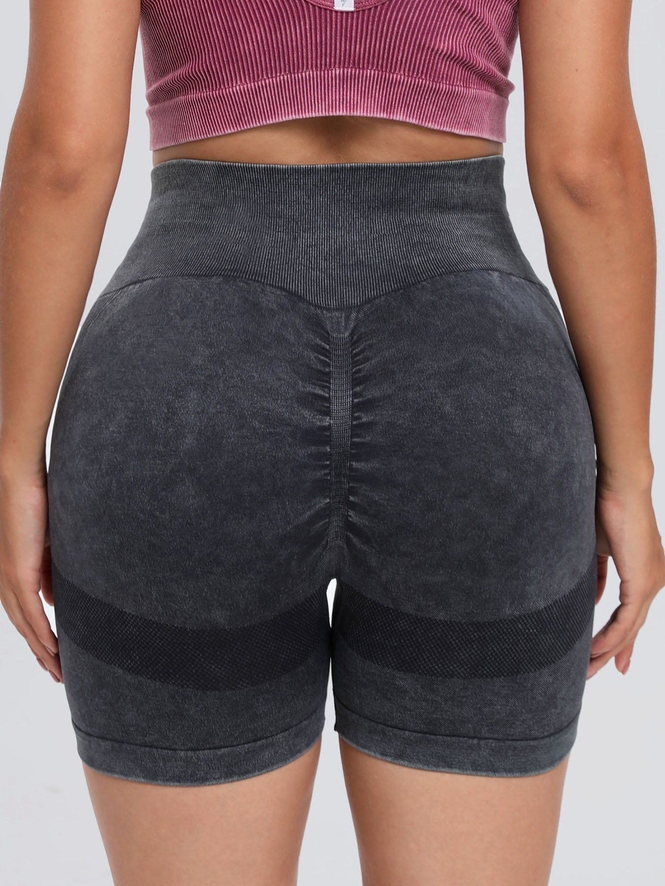Washed High Waist Active Shorts Secondary image