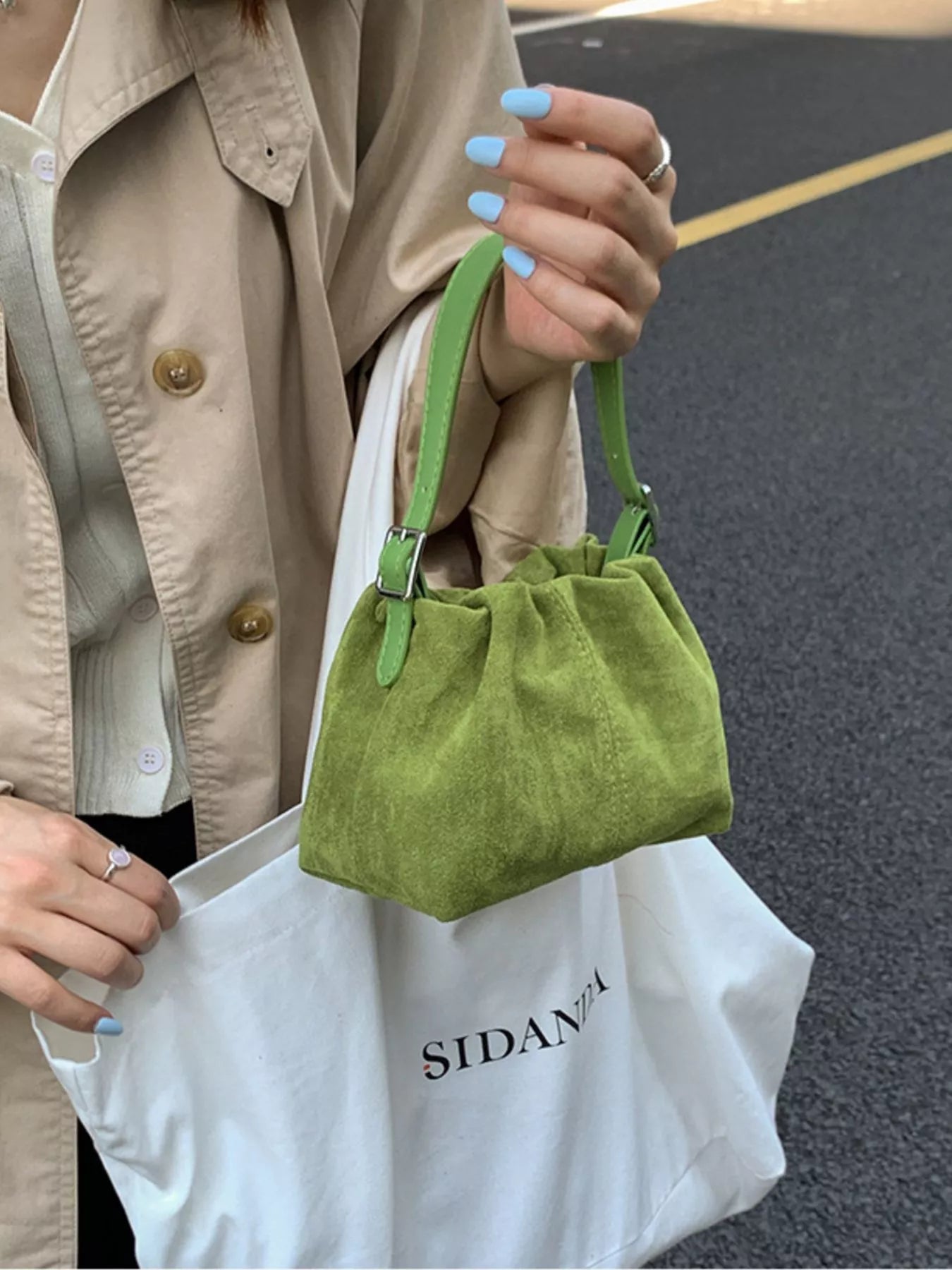 Suede Adjustable Strap Crossbody Bag Secondary image