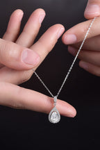 1.5 Carat Moissanite 925 Sterling Silver Teardrop Necklace