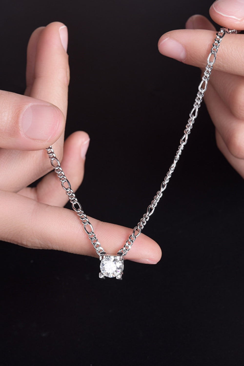 2 Carat Moissanite 925 Sterling Silver Pendant Necklace Secondary image
