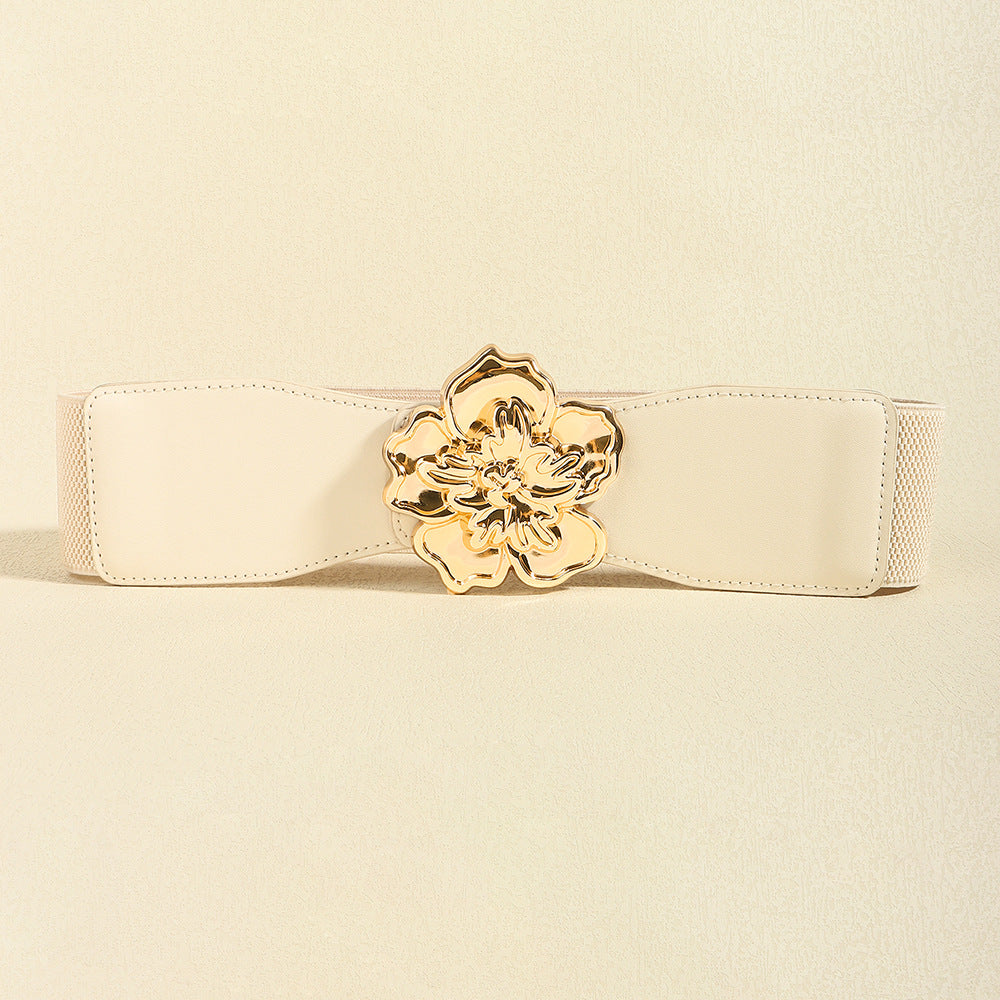 Flower Alloy Buckle Elastic Belt Secondary image