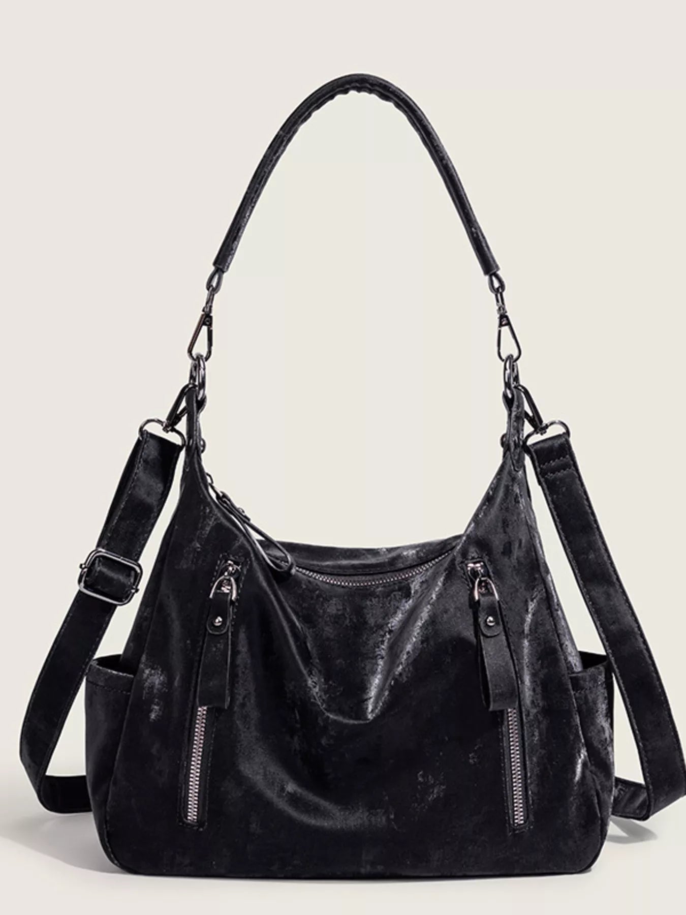 Vintage Style Zipper Front Crossbody Bag Secondary image