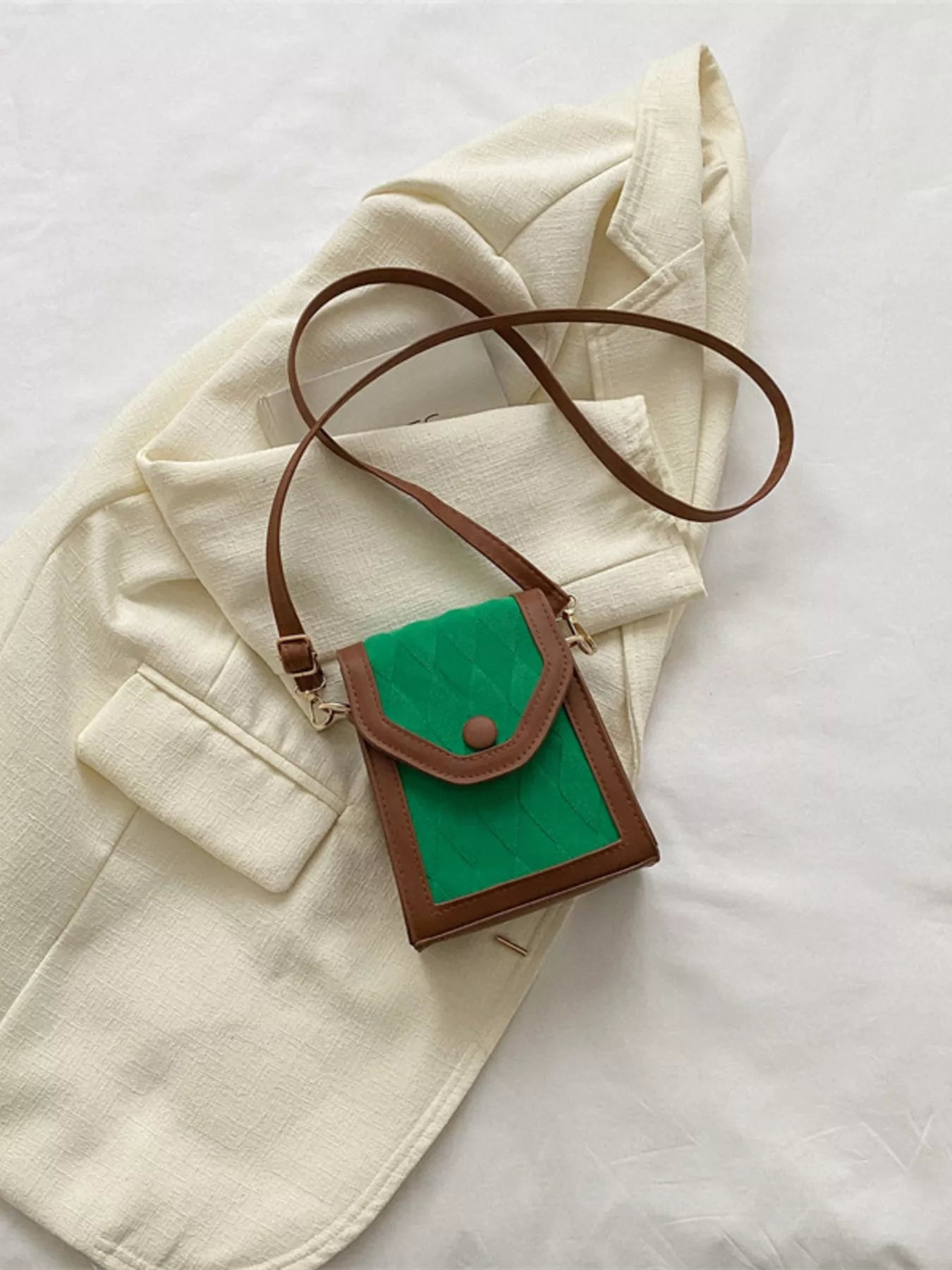 Adjustable Strap Flap Crossbody Bag Secondary image