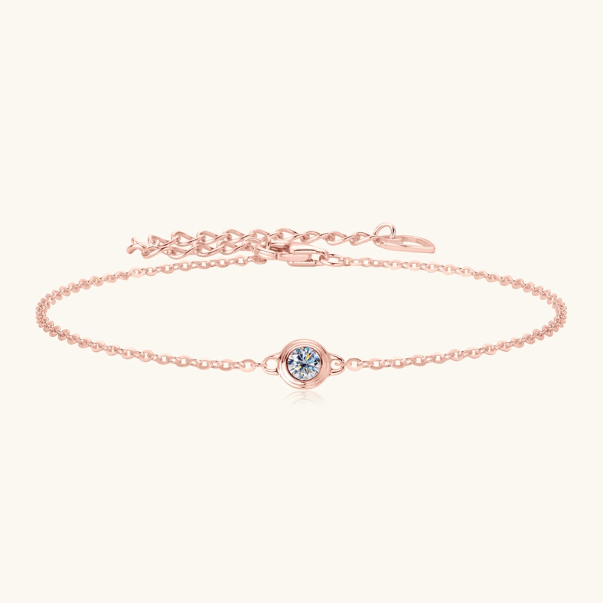 Inlaid Moissanite 925 Sterling Silver Bracelet Secondary image
