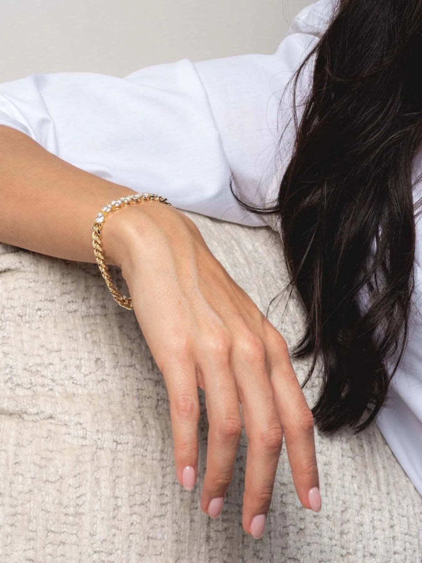 Gold Plated Zircon Necklace and Bracelet Jewelry Set Secondary image