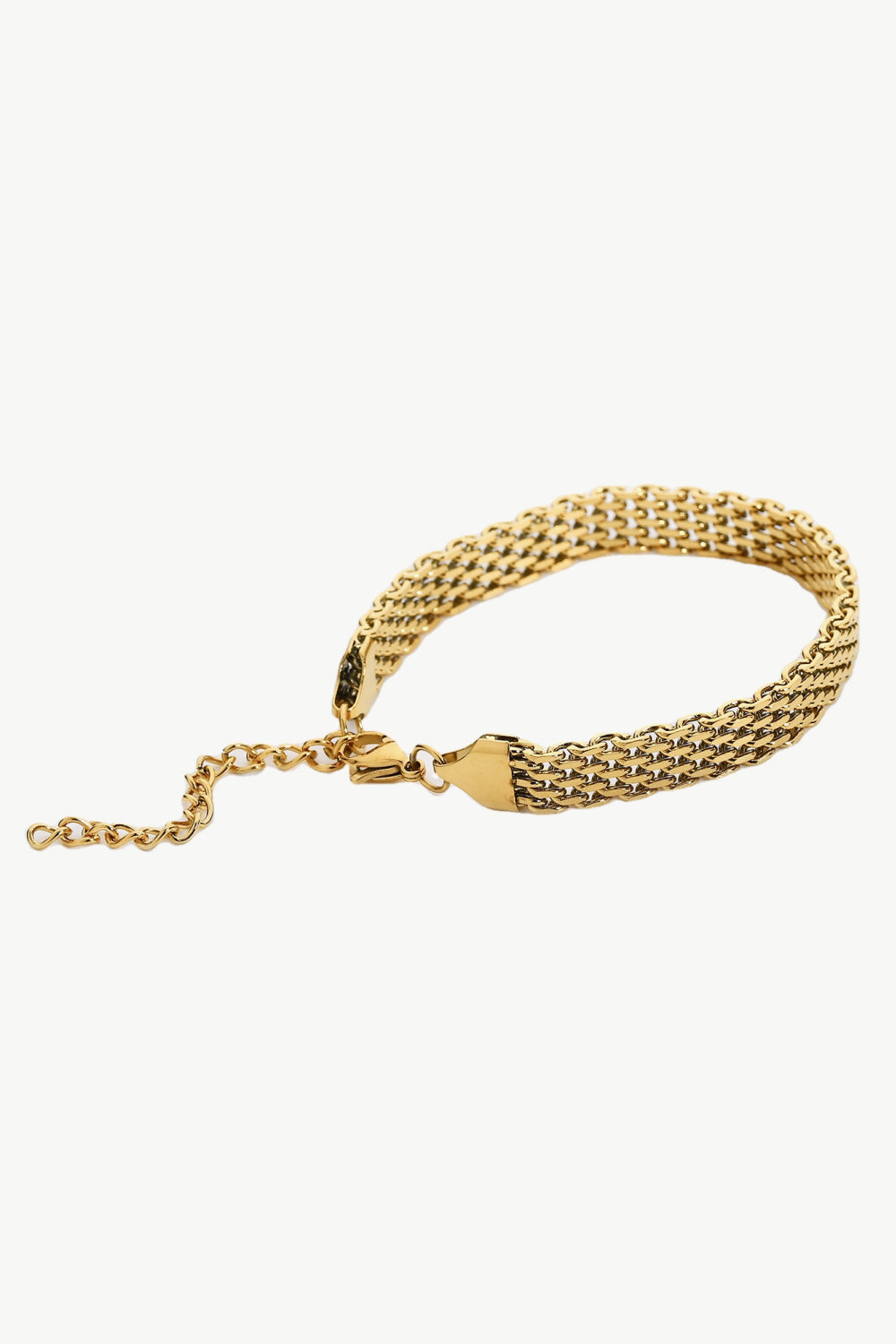 Gold Plated Wide Chain Bracelet Secondary image