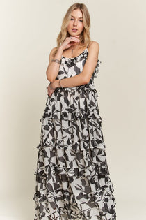 Ruffled Tiered Scoop Neck Cami Dress