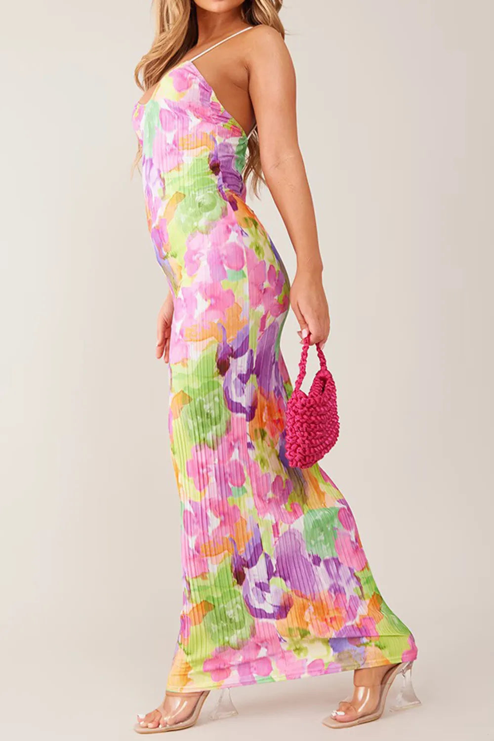 Backless Printed Maxi Cami Dress Secondary image