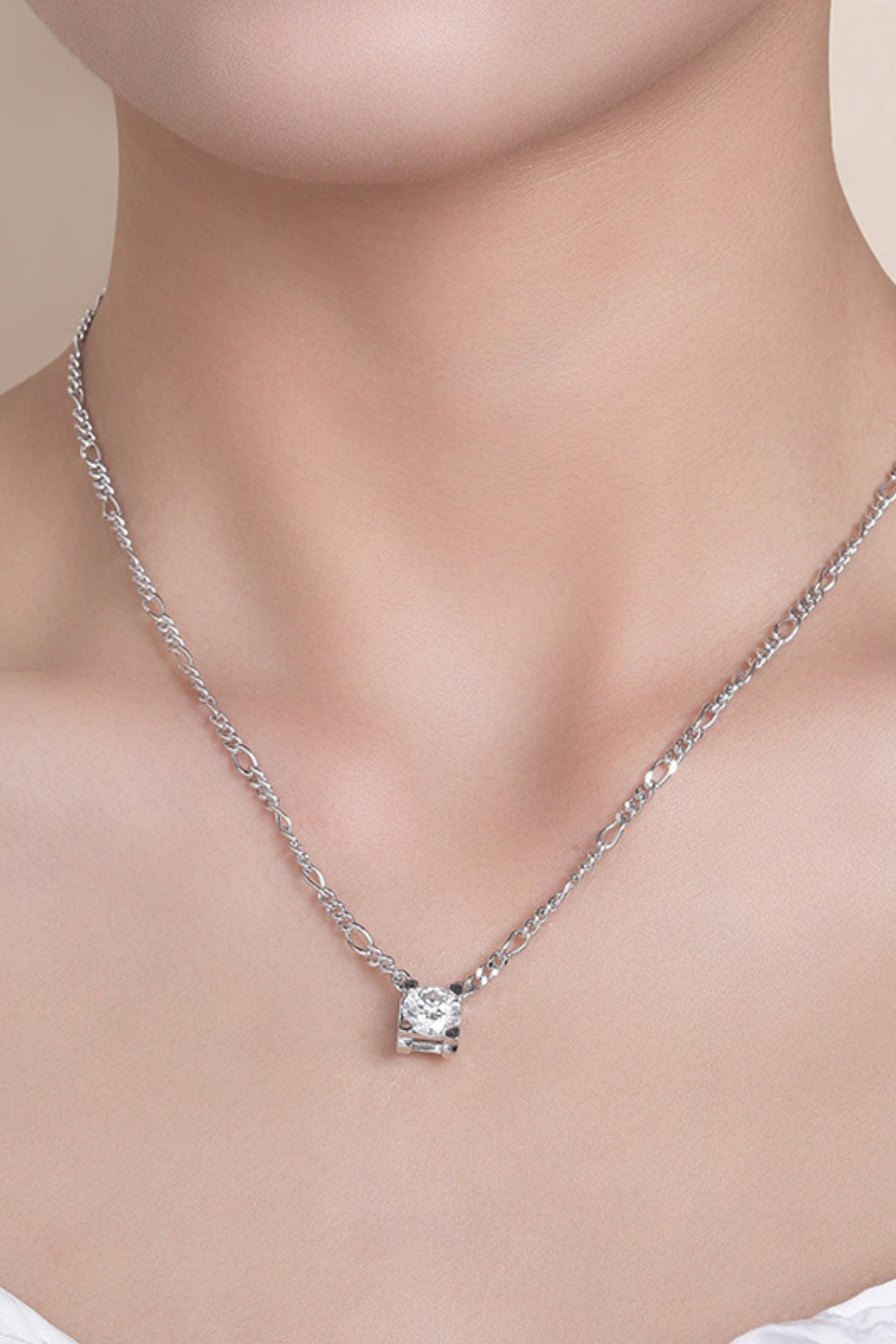 2 Carat Moissanite 925 Sterling Silver Pendant Necklace Main image