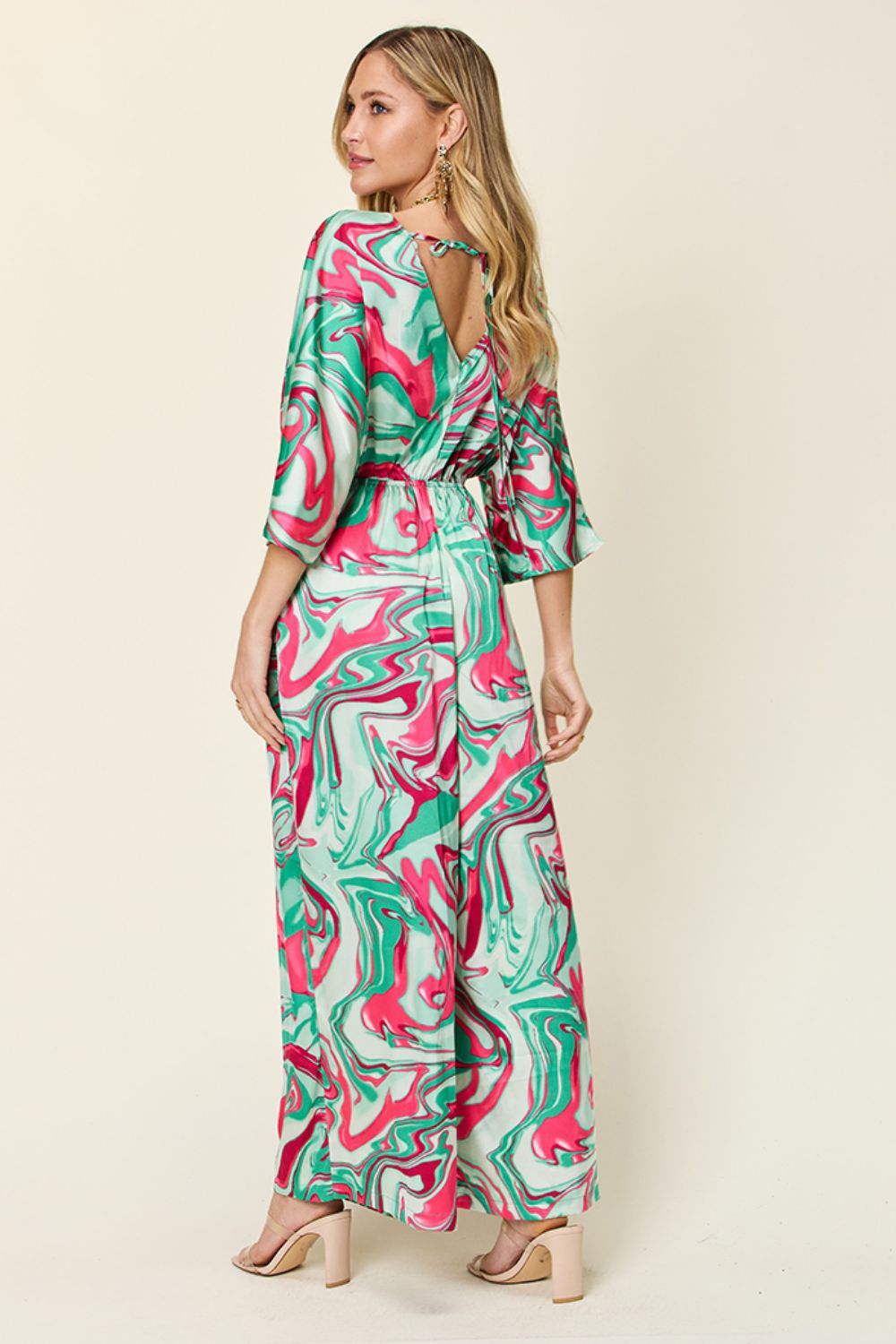 Sleeve Wide Leg Jumpsuit