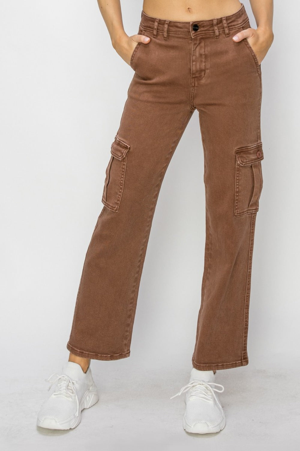 High Rise Cargo Jeans Main image
