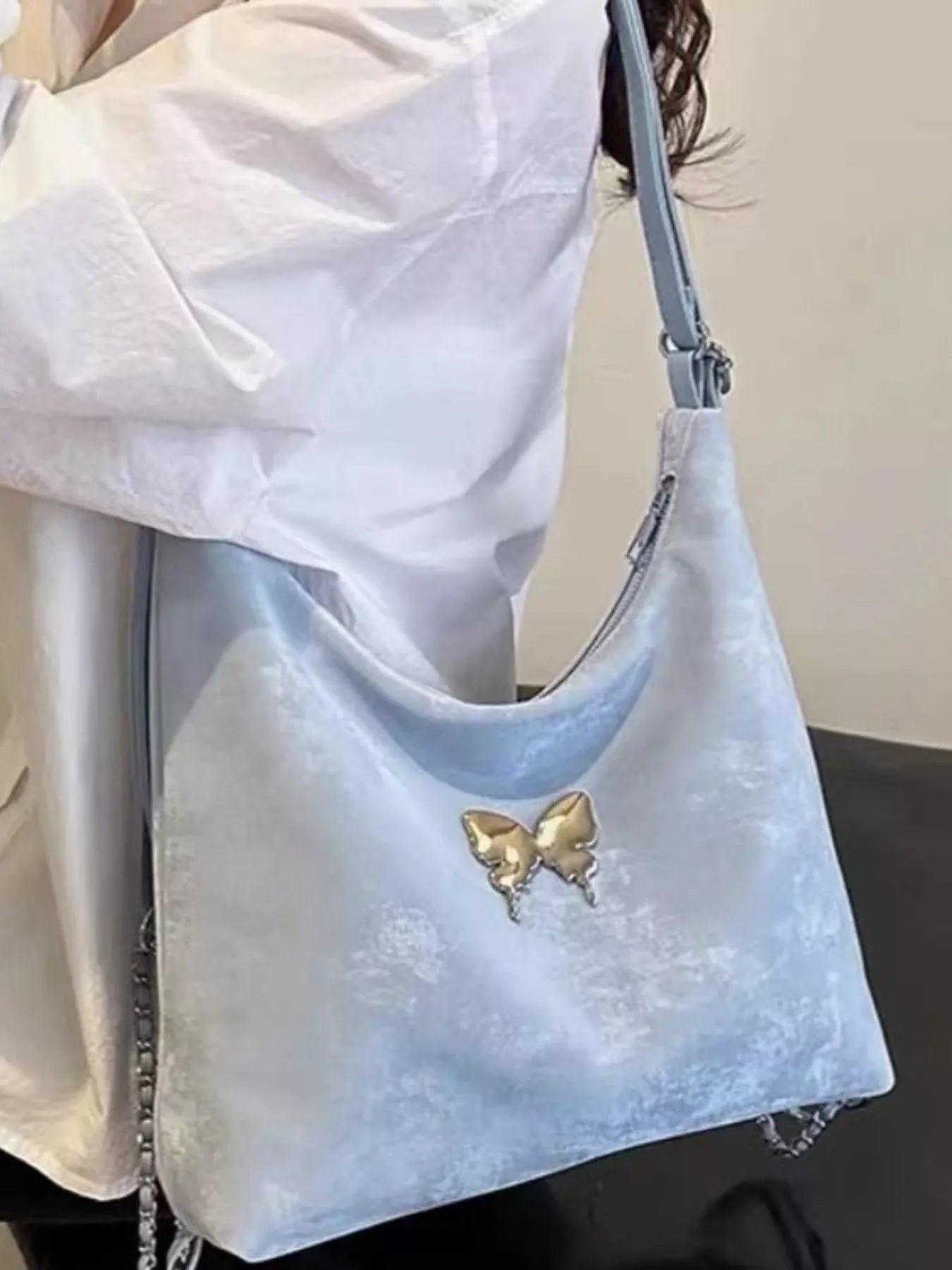 Butterfly Decor Convertible Shoulder Bag Secondary image