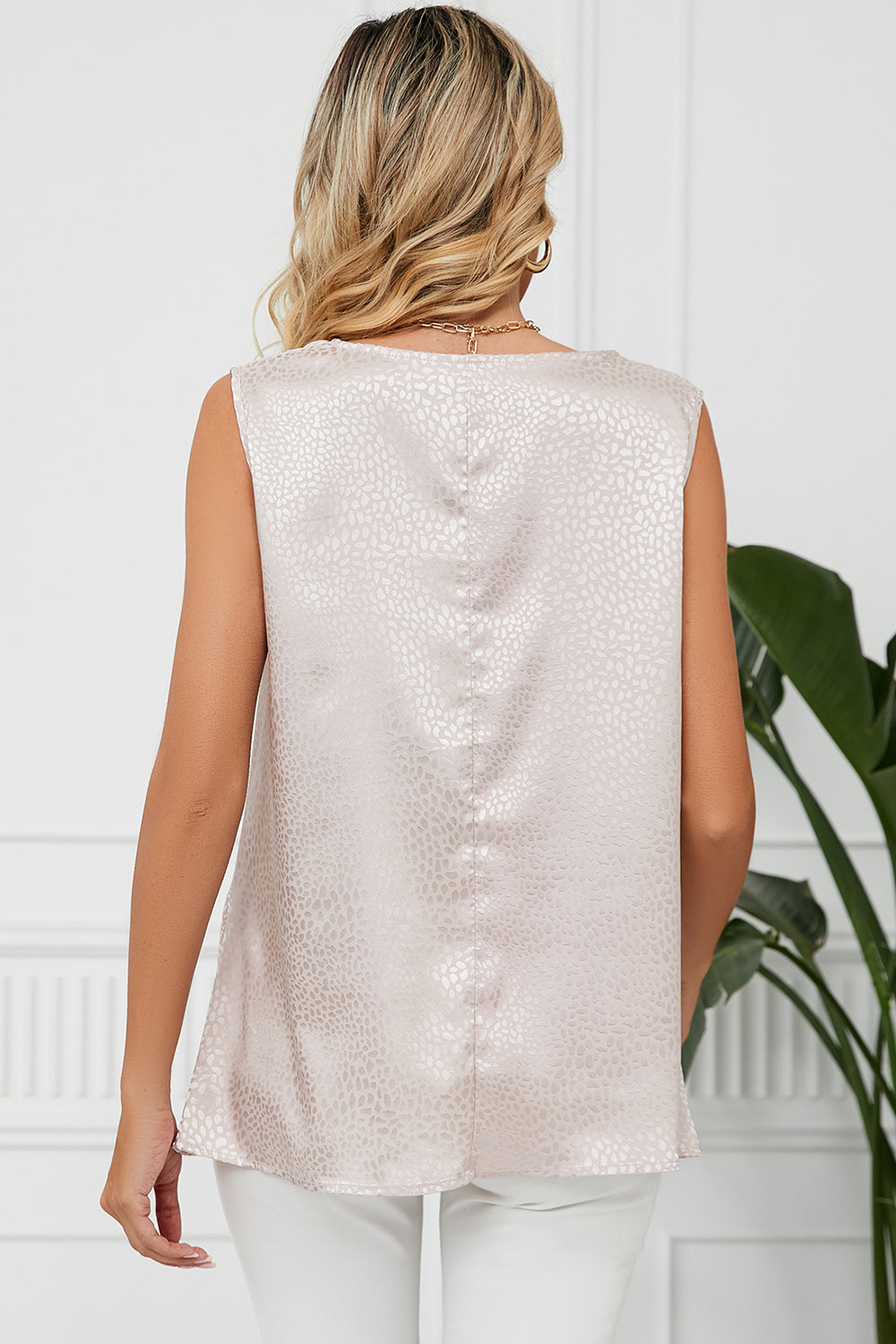 Ruched Cowl Neck Tank Secondary image