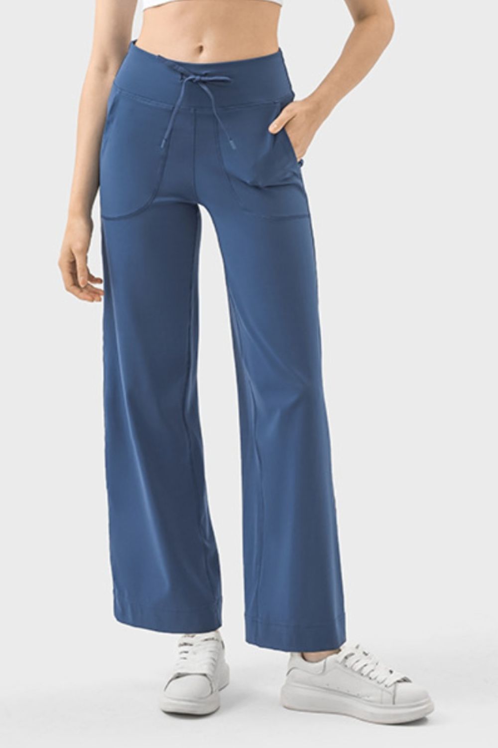 Drawstring Active Pants with Pockets Main image
