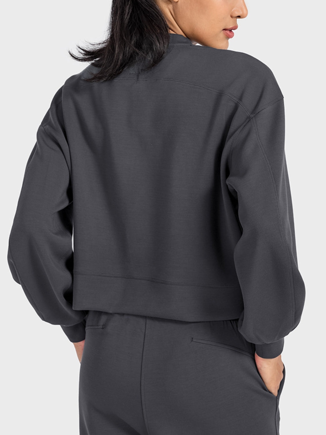 Round Neck Drop Shoulder Sports Top Secondary image