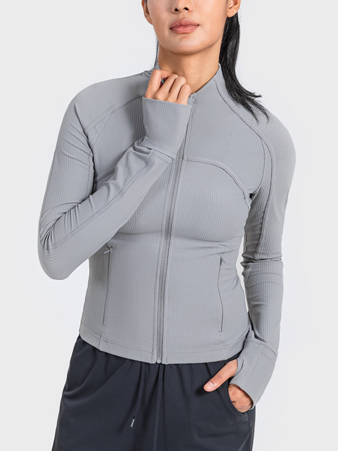 Zip-Up Long Sleeve Sports Jacket Main image