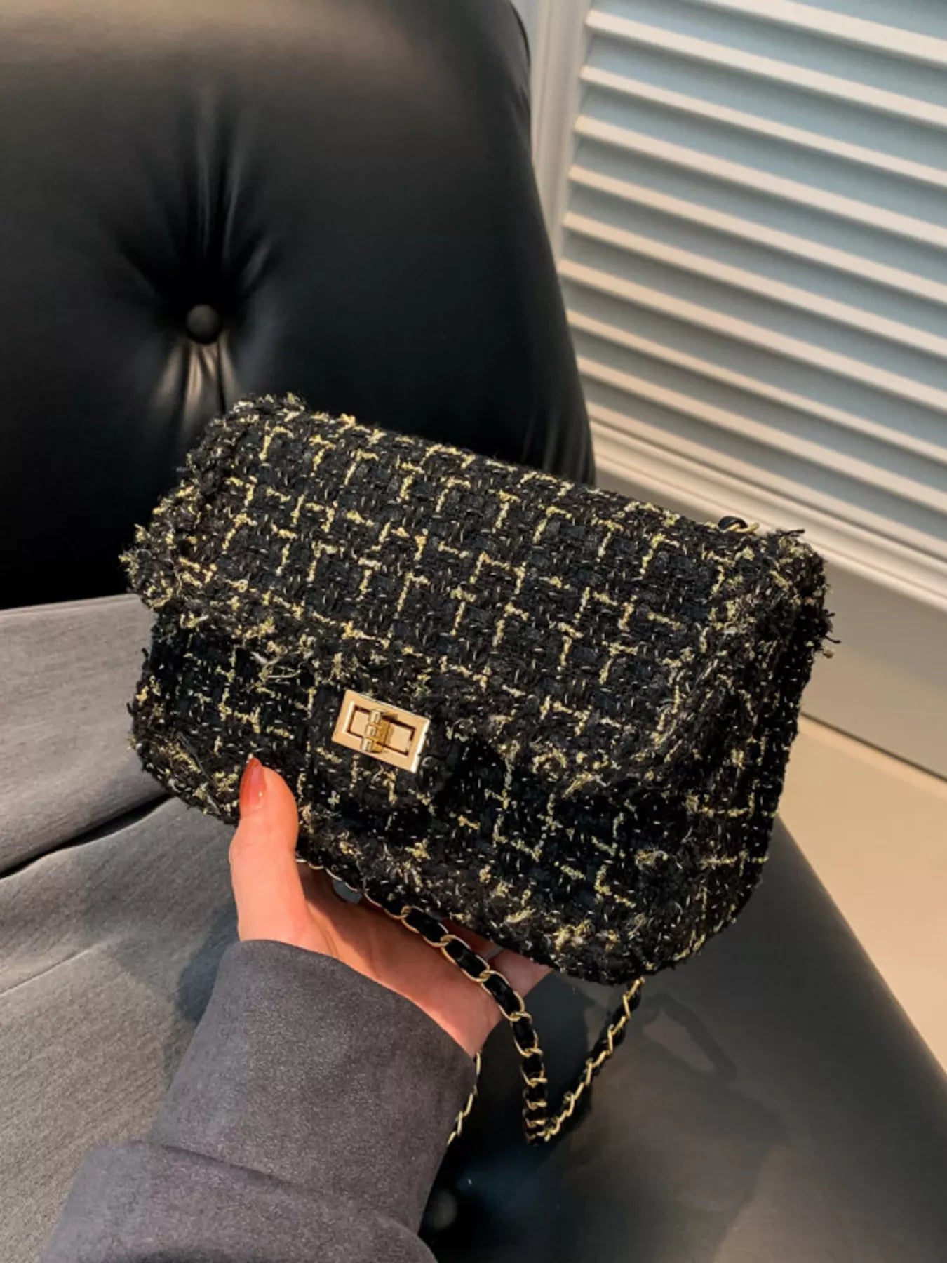 Tweed Flap Crossbody Bag Secondary image