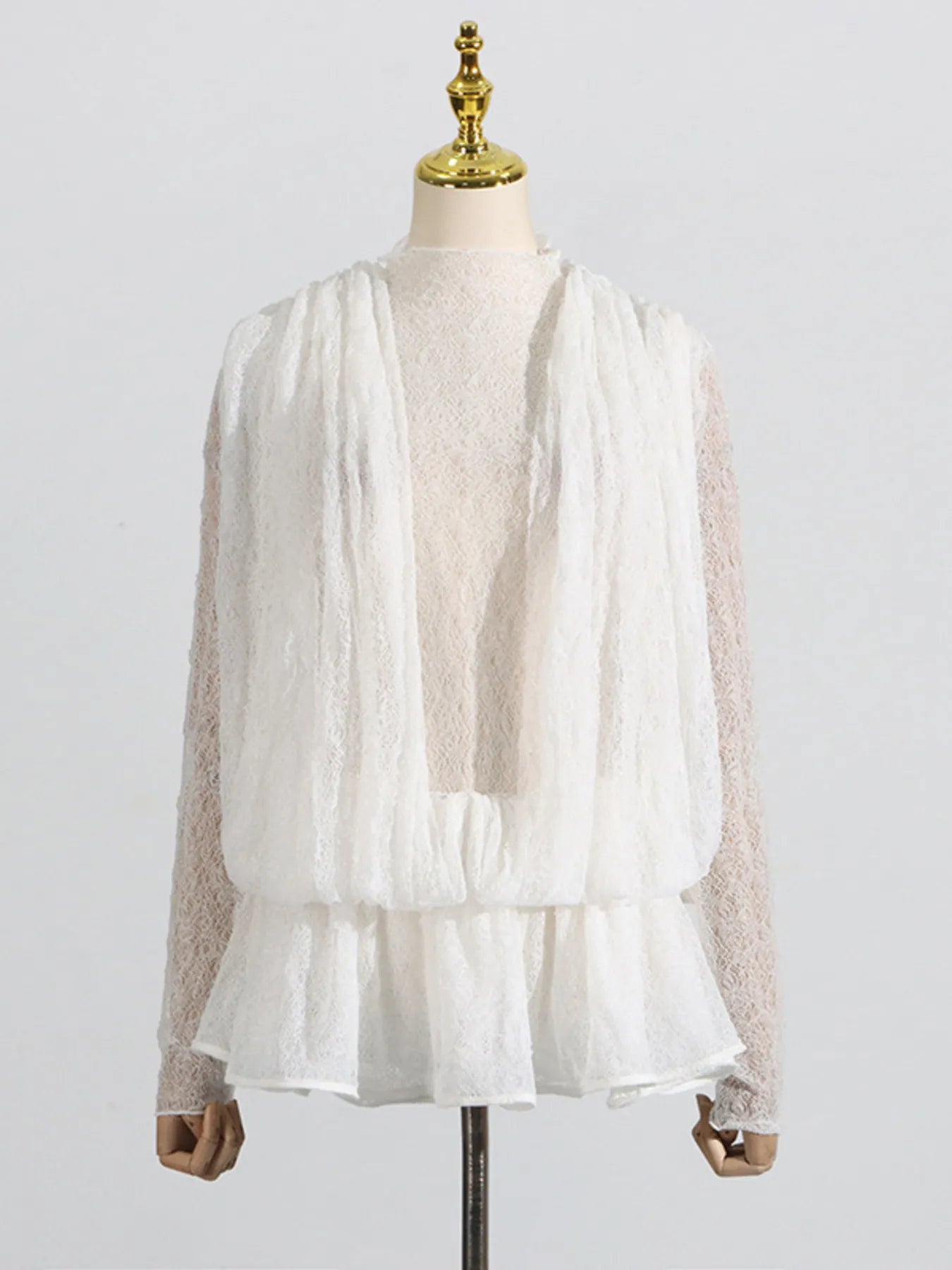 Ruffled Hem Lace Mini Dress Secondary image