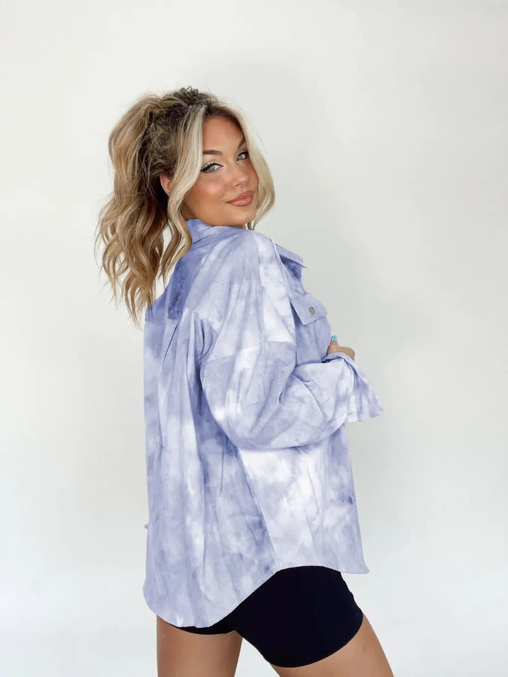 Tie-Dye Button Up Long Sleeve Shirt Secondary image