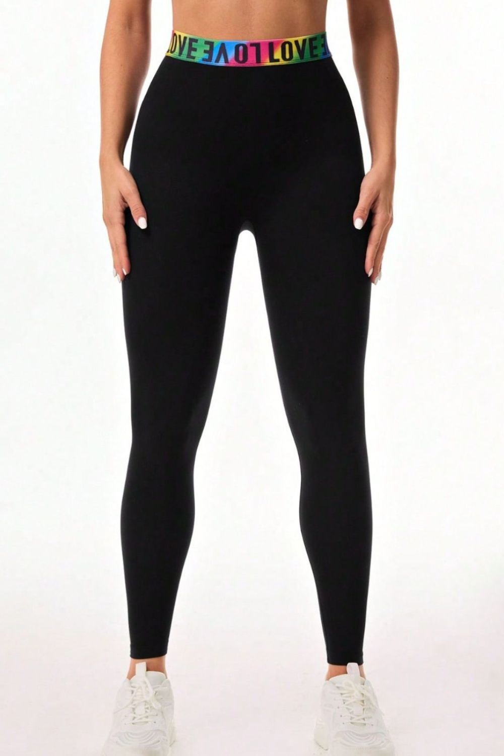Letter Printed High Waist Active Leggings Main image